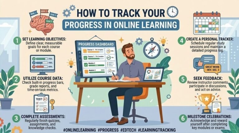 How to Track Your Progress in Online Learning